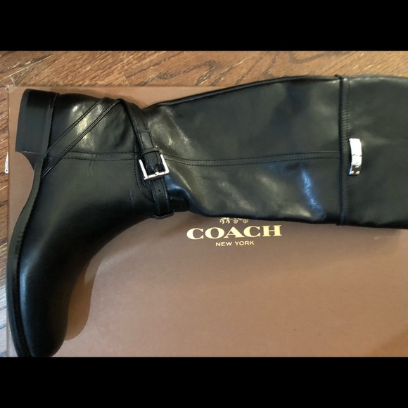 COACH MICHA LEATHER *NEW* BOOTS - Picture 1 of 8